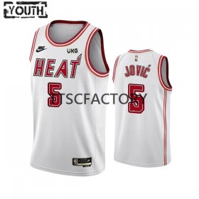 NBA Miami Heat Trikot Nikola Jovic 5 Nike 2022-23 Classic Edition Weiß Swingman - Kinder